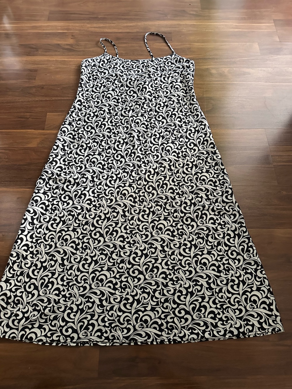 Natori Black and White Slip Dress